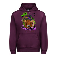 Mauve Wine Moo i mean boo Cow Urban Hoodie - NancyCooperArtShop