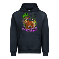 Navy Moo i mean boo Cow Urban Hoodie - NancyCooperArtShop