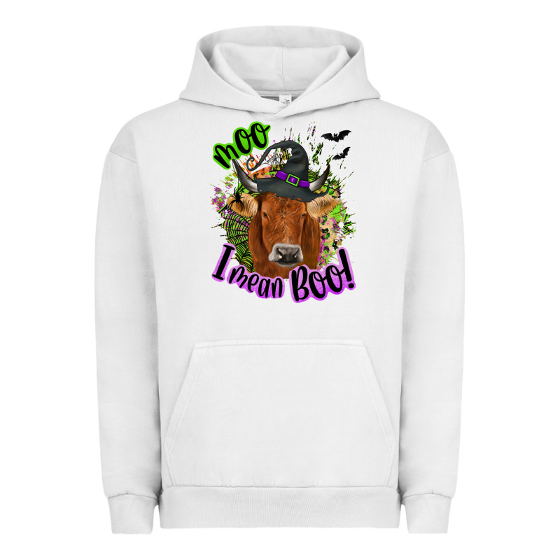 Moo I Mean Boo Cow Urban Hoodie by NancyCooperArtShop | Teevron