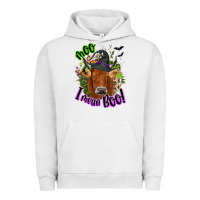 Pigment Lunar Rock Moo i mean boo Cow Urban Hoodie - NancyCooperArtShop
