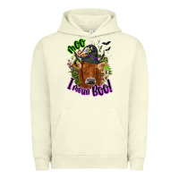 Pigment Pistachio Moo i mean boo Cow Urban Hoodie - NancyCooperArtShop