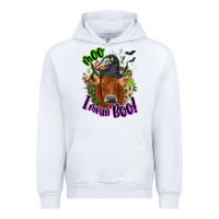 White Moo i mean boo Cow Urban Hoodie - NancyCooperArtShop