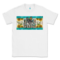 White dog mom french  bulldog license plate template Classic Tee - BarkalooDesign