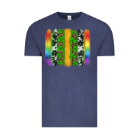 Vintage Denim st patricks day rainbow brushstroke Vintage Tee - Artiststas