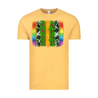 Vintage Mustard st patricks day rainbow brushstroke Vintage Tee - Artiststas