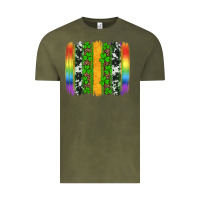 St Patricks Day Rainbow Brushstroke Vintage Tee | Teevron