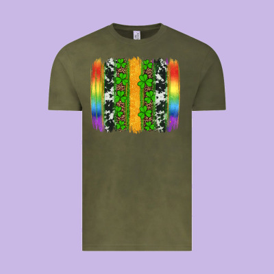 St Patricks Day Rainbow Brushstroke Vintage Tee Designed By Artiststas