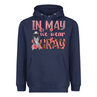 Navy In May We Wear Gray Heavyweight Hoodie - texasbilliewilder