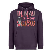Plum In May We Wear Gray Heavyweight Hoodie - texasbilliewilder