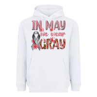 White In May We Wear Gray Heavyweight Hoodie - texasbilliewilder