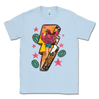 Dusty Blue cowgirl with lightning bolt Classic Tee - texasbilliewilder
