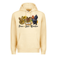 Pina Colada peace love rooster Premium Hoodie - LillyAllenDesigns