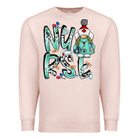 Pale Pink nurse Premium Sweatshirt - RacoonDesign