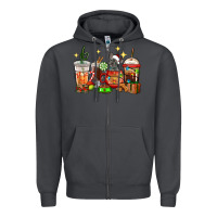 Smoke Christmas coffee cups with French Bulldog Zipper Hoodie - RanaPortraitStore