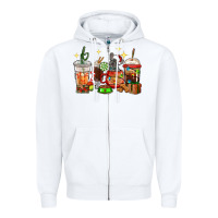 White Christmas coffee cups with French Bulldog Zipper Hoodie - RanaPortraitStore