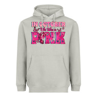 Moon Dust In October We Wear Pink Heavyweight Hoodie - texasbilliewilder