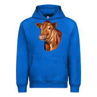 Cobalt red angus cattle cow Urban Hoodie - LillyAllenDesigns
