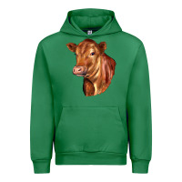 Emerald red angus cattle cow Urban Hoodie - LillyAllenDesigns