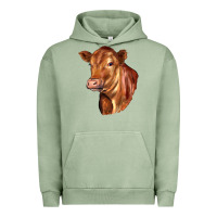 Pigment Oil Green red angus cattle cow Urban Hoodie - LillyAllenDesigns