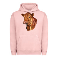Pigment Salmon red angus cattle cow Urban Hoodie - LillyAllenDesigns