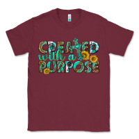 Burgundy created with a purpose Classic Tee - texasbilliewilder