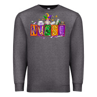 Charcoal Heather nurse mardi gras Premium Sweatshirt - RacoonDesign