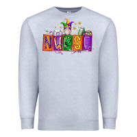 Heather Grey nurse mardi gras Premium Sweatshirt - RacoonDesign