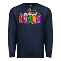 Navy nurse mardi gras Premium Sweatshirt - RacoonDesign