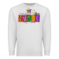 Oatmeal Heather nurse mardi gras Premium Sweatshirt - RacoonDesign