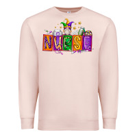 Pale Pink nurse mardi gras Premium Sweatshirt - RacoonDesign
