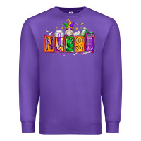 Purple nurse mardi gras Premium Sweatshirt - RacoonDesign