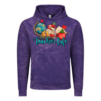 Cloud Purple teacher life Vintage Hoodie - AdoDesignShop