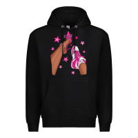 Black afro sneakers and heels Premium Hoodie - NancyCooperArtShop