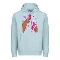 Blue Mist afro sneakers and heels Premium Hoodie - NancyCooperArtShop