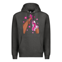 Charcoal Heather afro sneakers and heels Premium Hoodie - NancyCooperArtShop