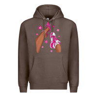 Coffee afro sneakers and heels Premium Hoodie - NancyCooperArtShop