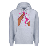 Heather Grey afro sneakers and heels Premium Hoodie - NancyCooperArtShop