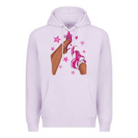 Lilac afro sneakers and heels Premium Hoodie - NancyCooperArtShop