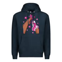 Navy afro sneakers and heels Premium Hoodie - NancyCooperArtShop