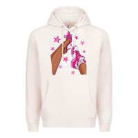 Pale Pink afro sneakers and heels Premium Hoodie - NancyCooperArtShop