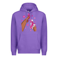 Purple afro sneakers and heels Premium Hoodie - NancyCooperArtShop