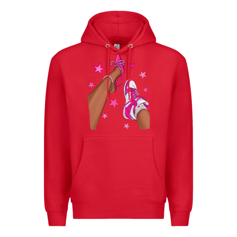 Afro Sneakers And Heels Premium Hoodie by NancyCooperArtShop | Teevron