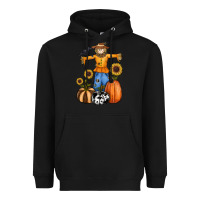 Black pumpkin sunflower fall scarecrow Heavyweight Hoodie - RanaPortraitStore