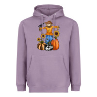Lavender pumpkin sunflower fall scarecrow Heavyweight Hoodie - RanaPortraitStore