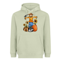 Matcha pumpkin sunflower fall scarecrow Heavyweight Hoodie - RanaPortraitStore