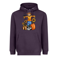 Plum pumpkin sunflower fall scarecrow Heavyweight Hoodie - RanaPortraitStore