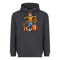 Smoke pumpkin sunflower fall scarecrow Heavyweight Hoodie - RanaPortraitStore