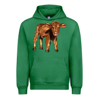 Emerald red angus calf Urban Hoodie - LillyAllenDesigns