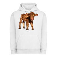 Red Angus Calf Urban Hoodie | Teevron