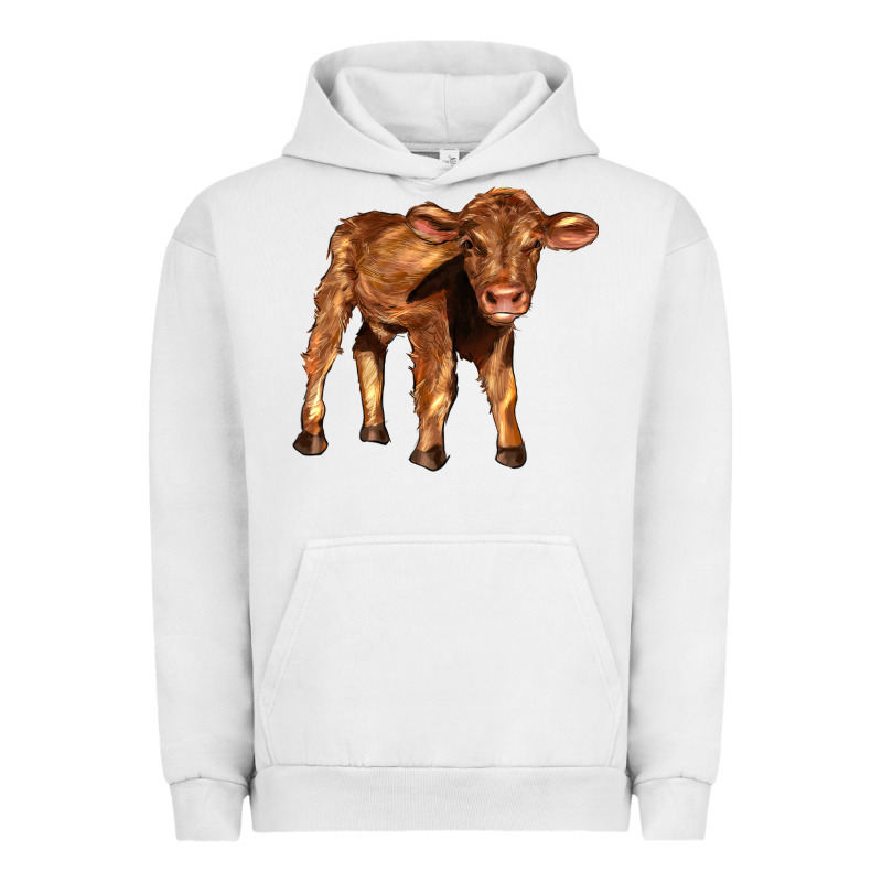Red Angus Calf Urban Hoodie by LillyAllenDesigns | Teevron